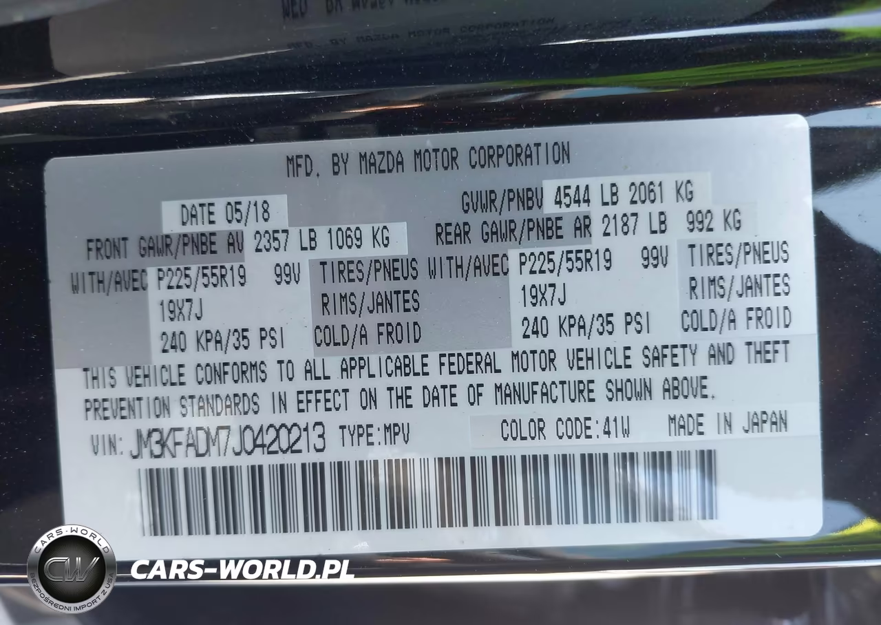 2018 Mazda Cx-5 Grand Touring VIN:JM3KFADM7J0420213 - 9