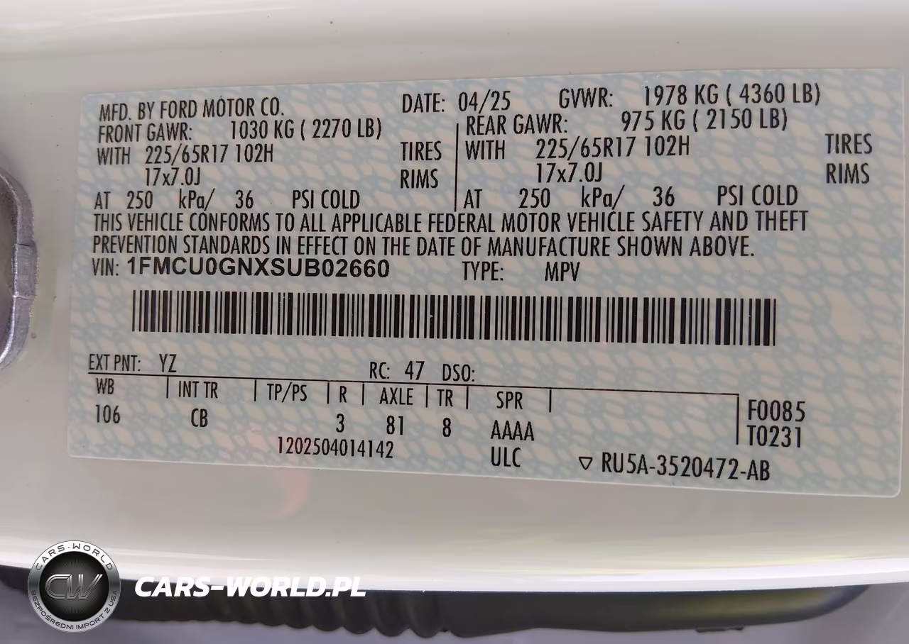 2025 Ford Escape Active VIN:1FMCU0GNXSUB02660 - 9