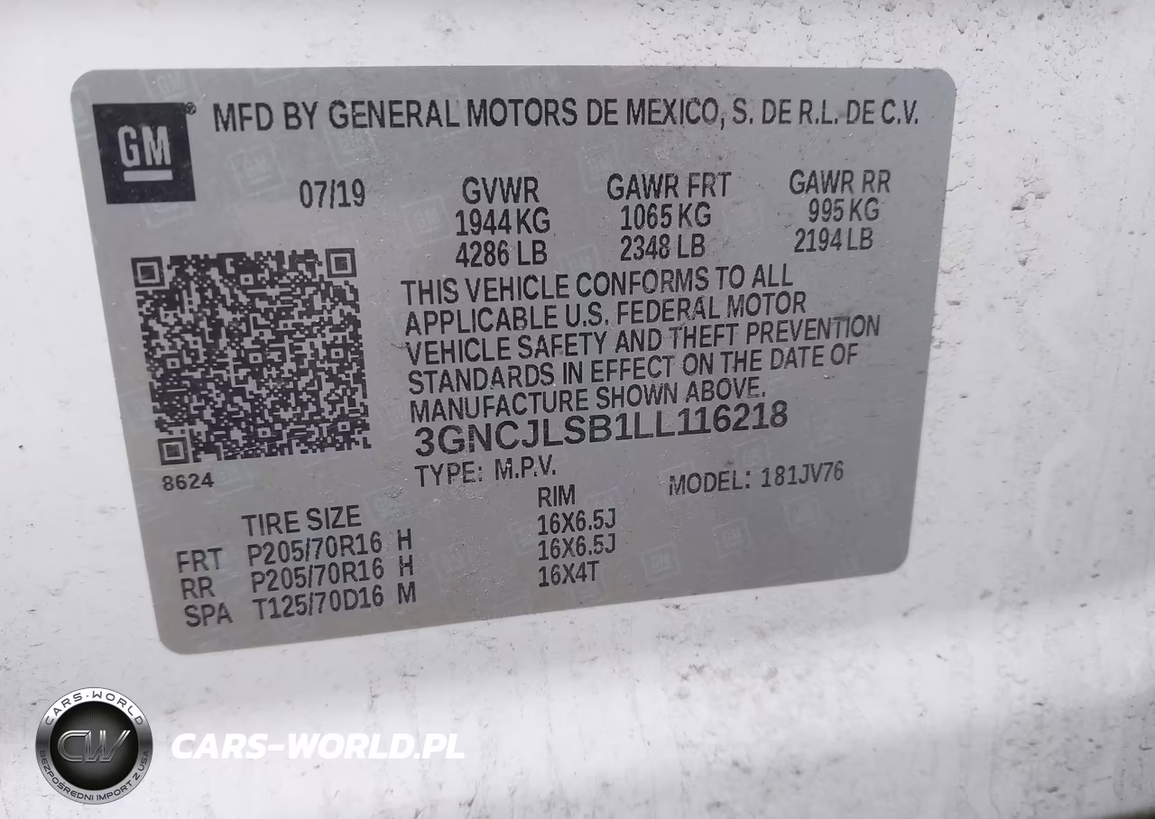 2020 Chevrolet Trax Fwd Lt VIN:3GNCJLSB1LL116218 - 9