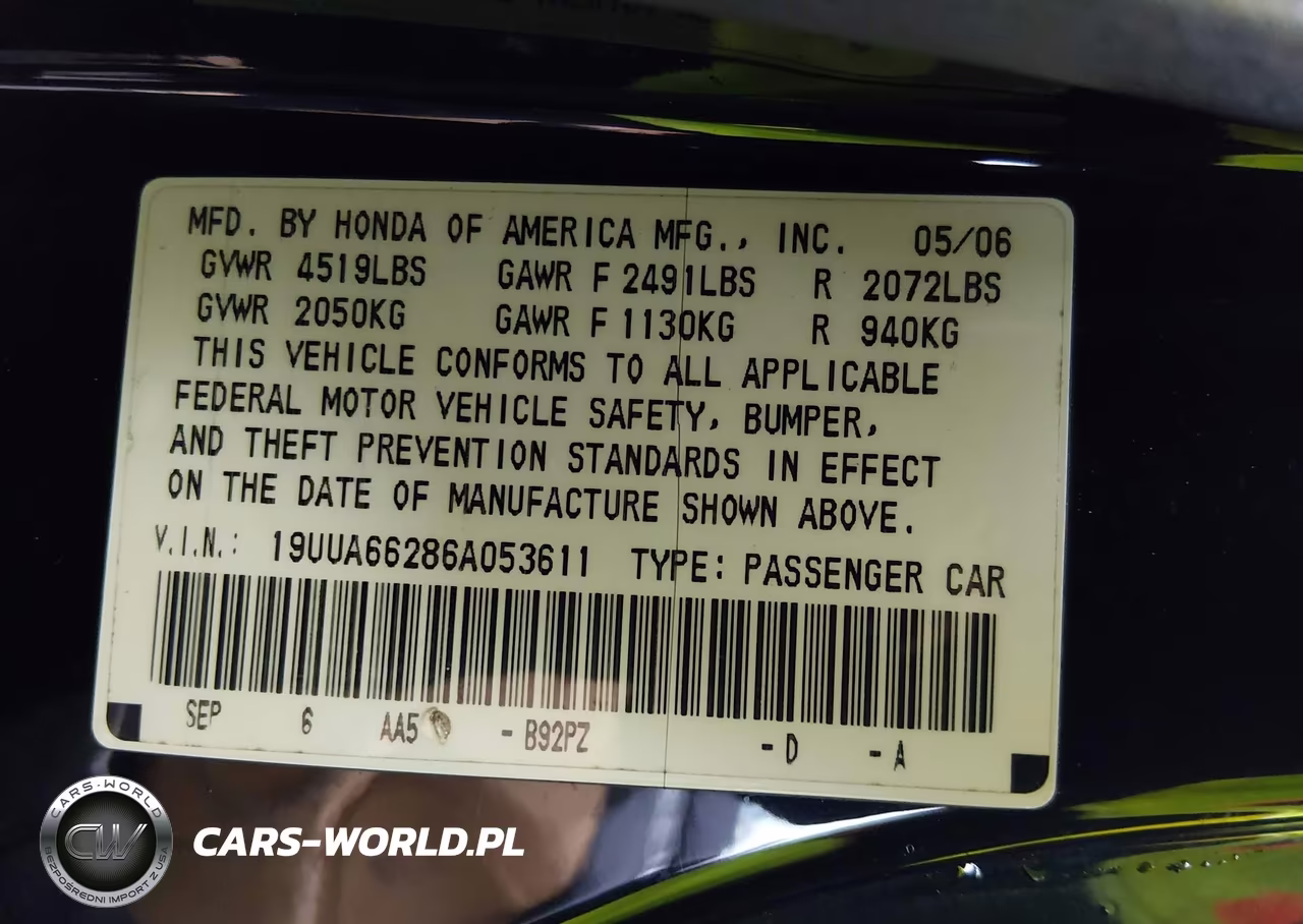 2006 Acura Tl VIN:19UUA66286A053611 - 9