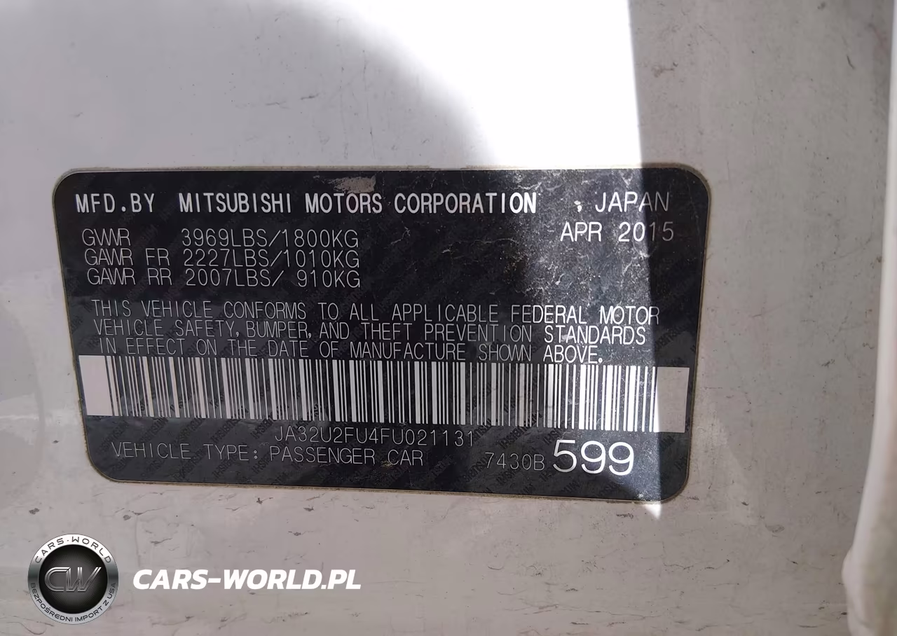 2015 Mitsubishi Lancer Es VIN:JA32U2FU4FU021131 - 9