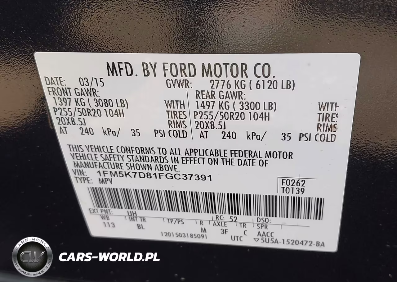 2015 Ford Explorer Xlt VIN:1FM5K7D81FGC37391 - 9