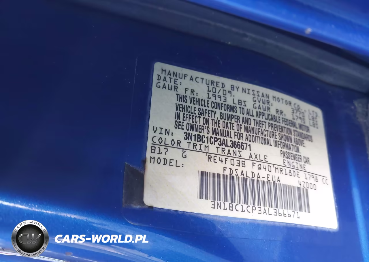2010 Nissan Versa 1.8S VIN:3N1BC1CP3AL366671 - 9