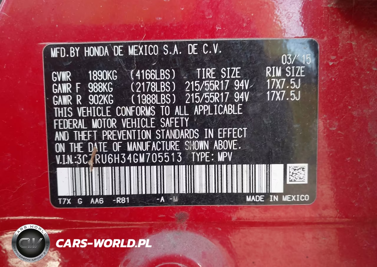 2016 Honda Hr-V Lx VIN:3CZRU6H34GM705513 - 9