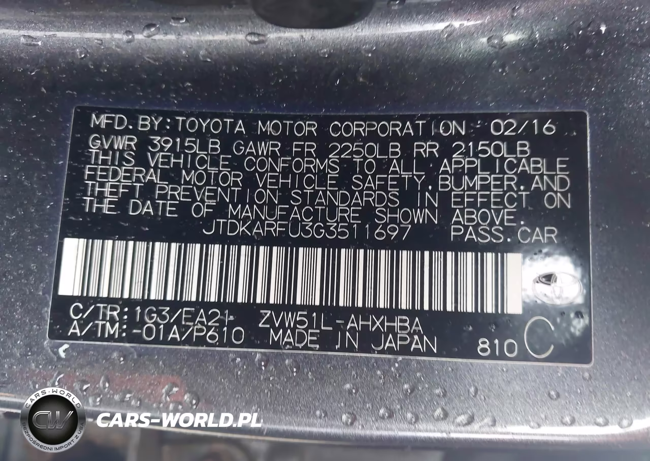 2016 Toyota Prius Three Touring VIN:JTDKARFU3G3511697 - 9