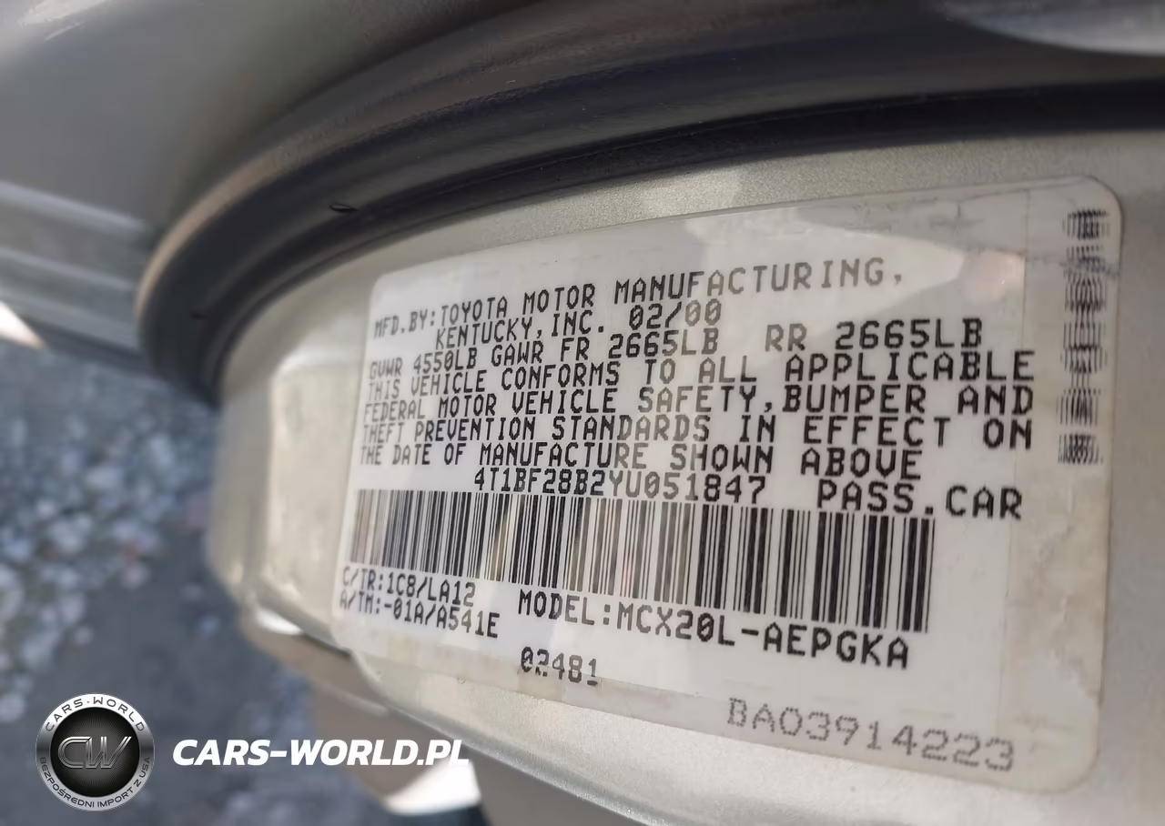 2000 Toyota Avalon Xls VIN:4T1BF28B2YU051847 - 9