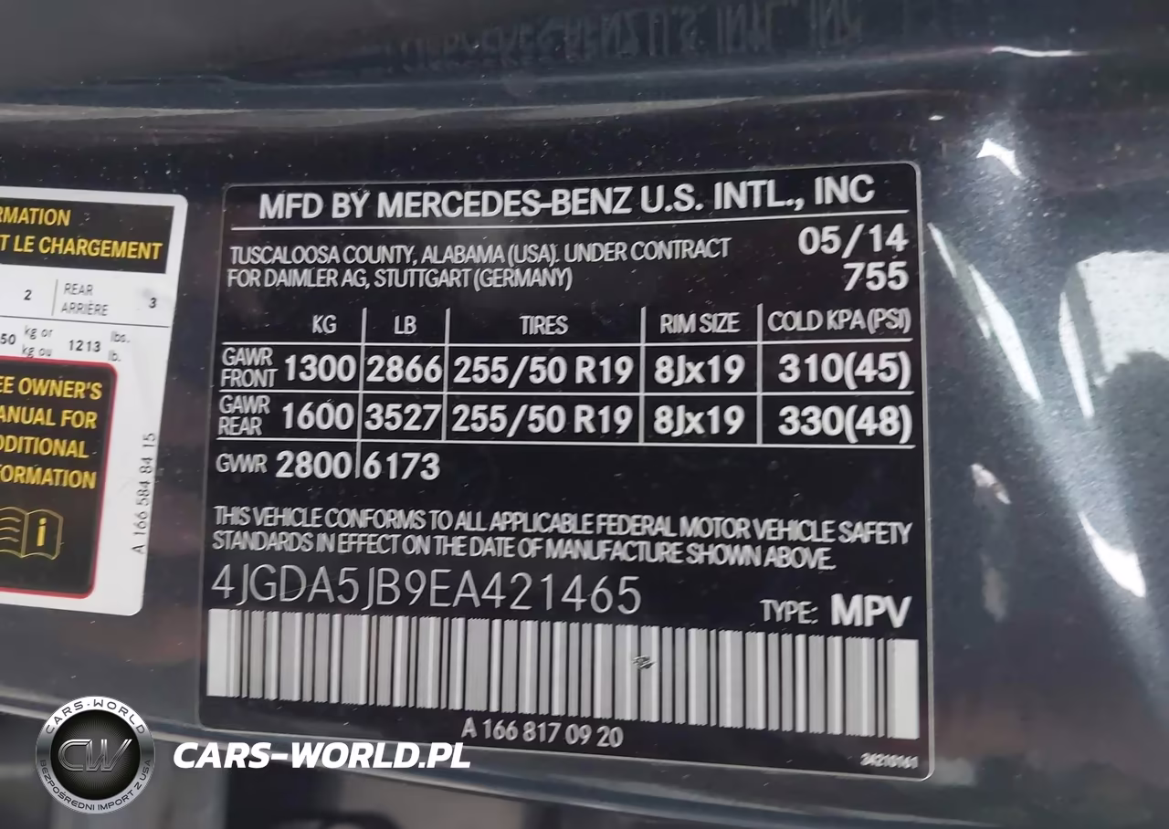 2014 Mercedes-Benz Ml 350 VIN:4JGDA5JB9EA421465 - 9