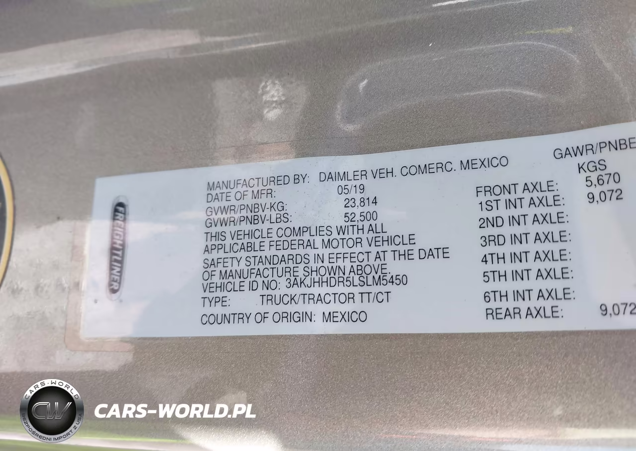 2020 Freightliner New Cascadia 126 VIN:3AKJHHDR5LSLM5450 - 8