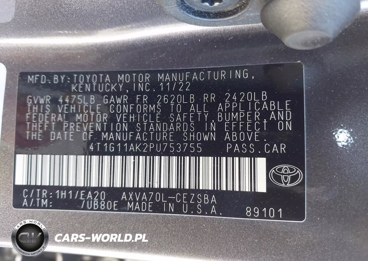 2023 Toyota Camry Se VIN:4T1G11AK2PU753755 - 9