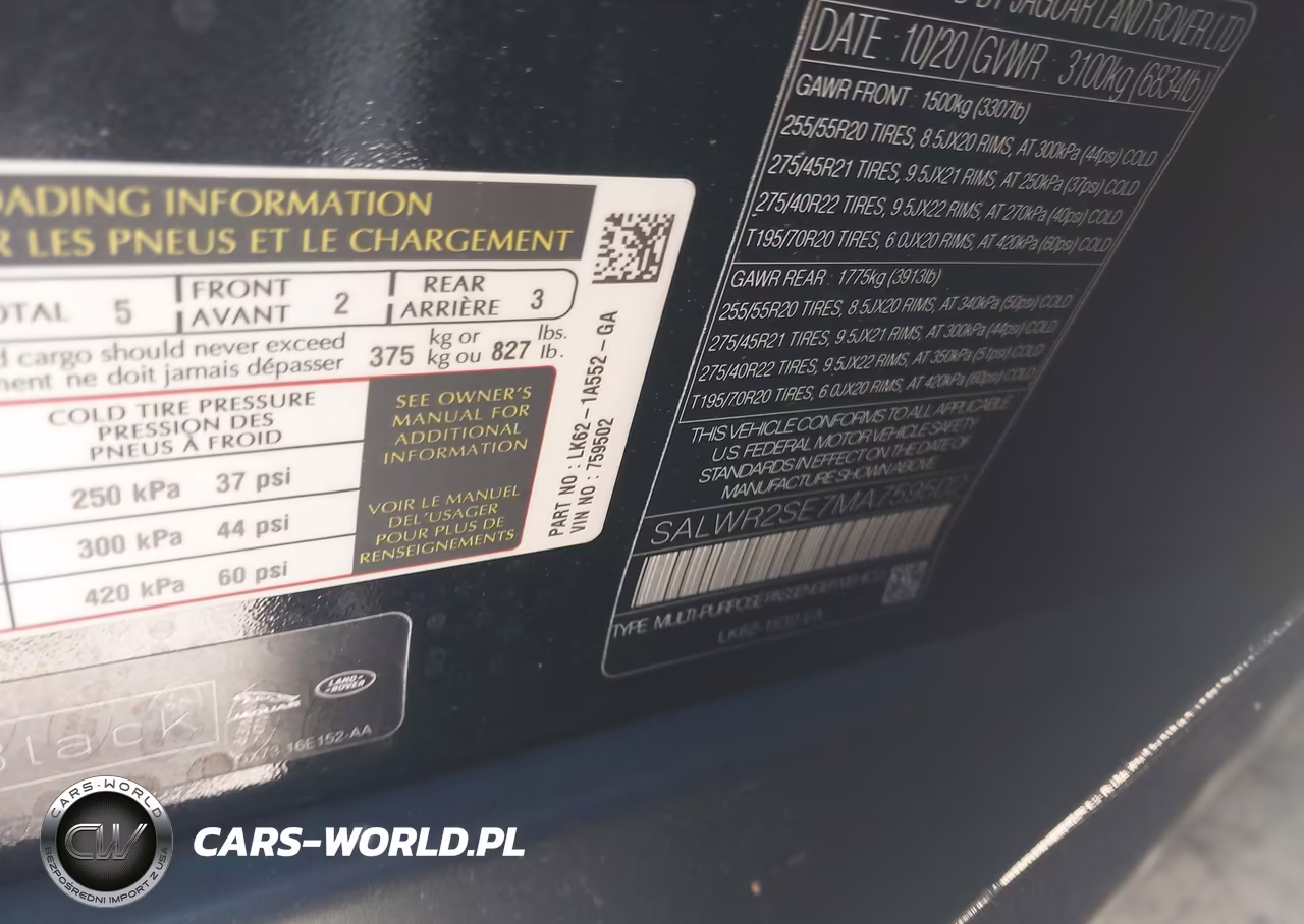 2021 Land Rover Range Rover Sport Hse Dynamic VIN:SALWR2SE7MA759502 - 9