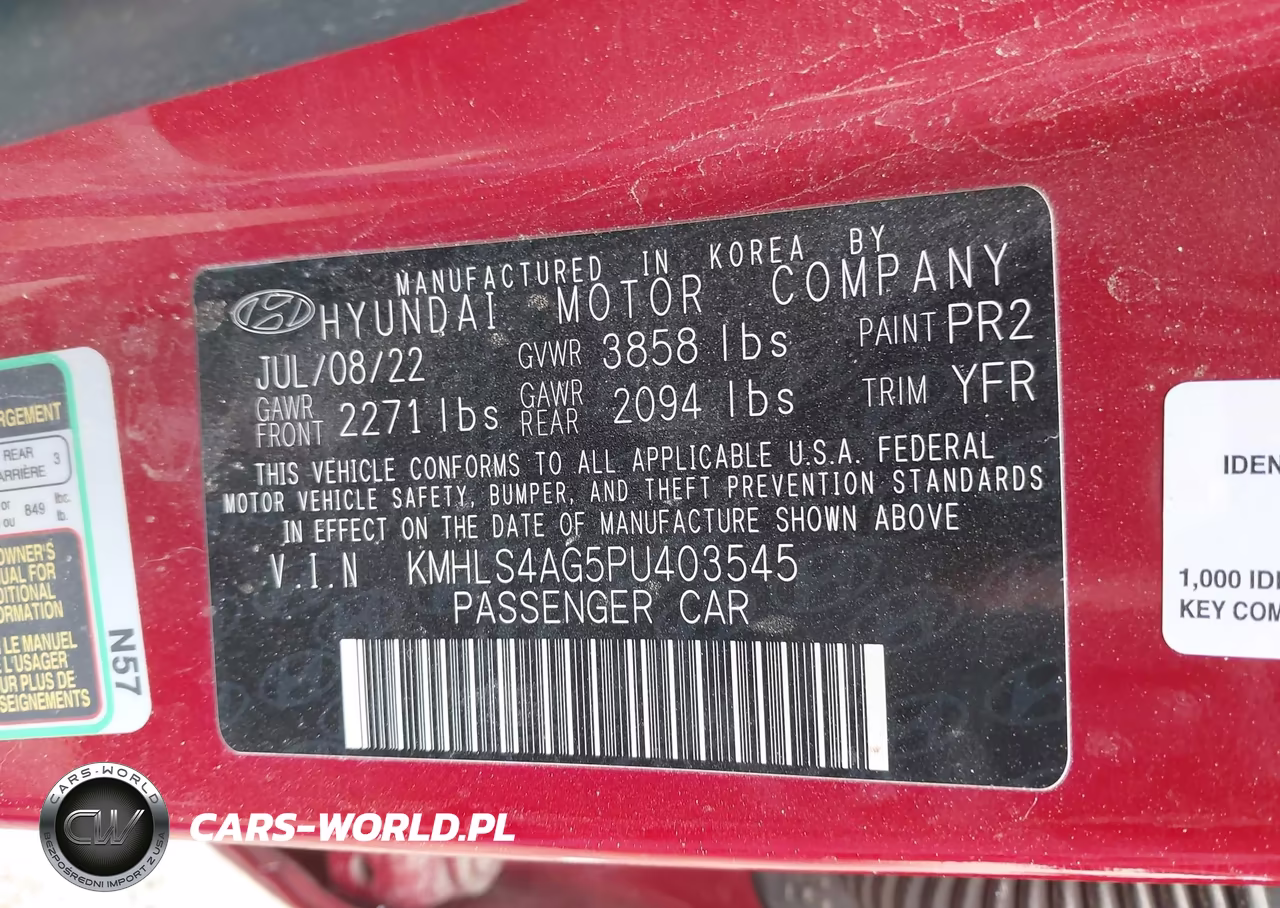 2023 Hyundai Elantra Sel VIN:KMHLS4AG5PU403545 - 9