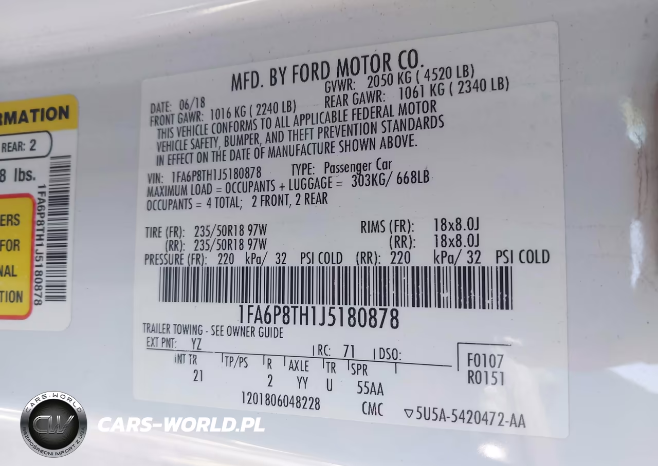 2018 Ford Mustang Ecoboost VIN:1FA6P8TH1J5180878 - 9