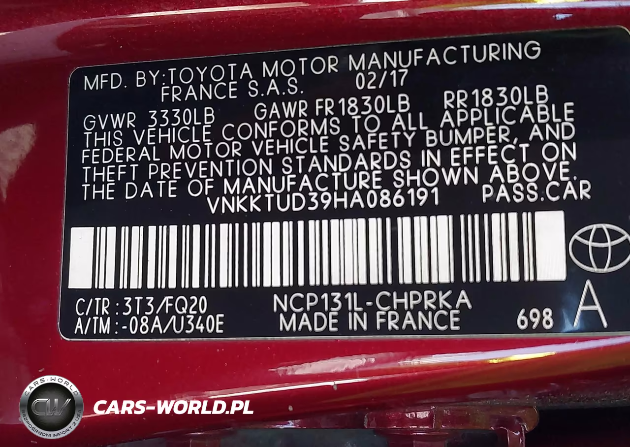 2017 Toyota Yaris L VIN:VNKKTUD39HA086191 - 9