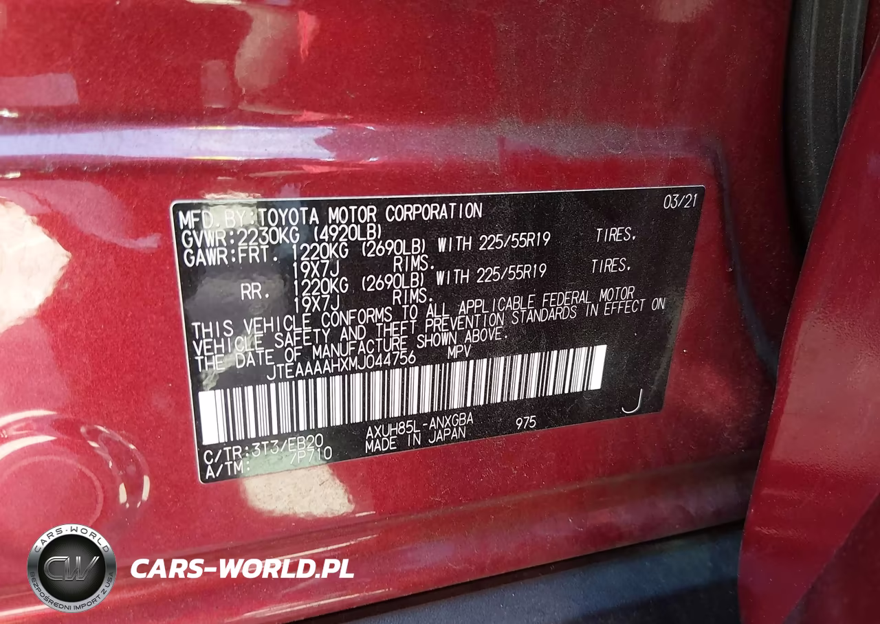 2021 Toyota Venza Xle VIN:JTEAAAAHXMJ044756 - 9