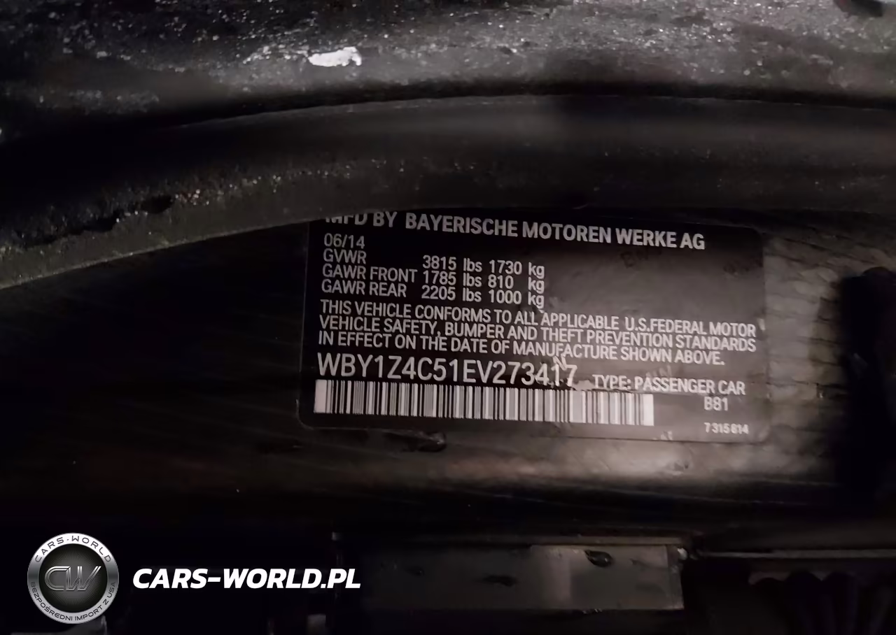 2014 BMW I3 Base W-Range Extender VIN:WBY1Z4C51EV273417 - 9