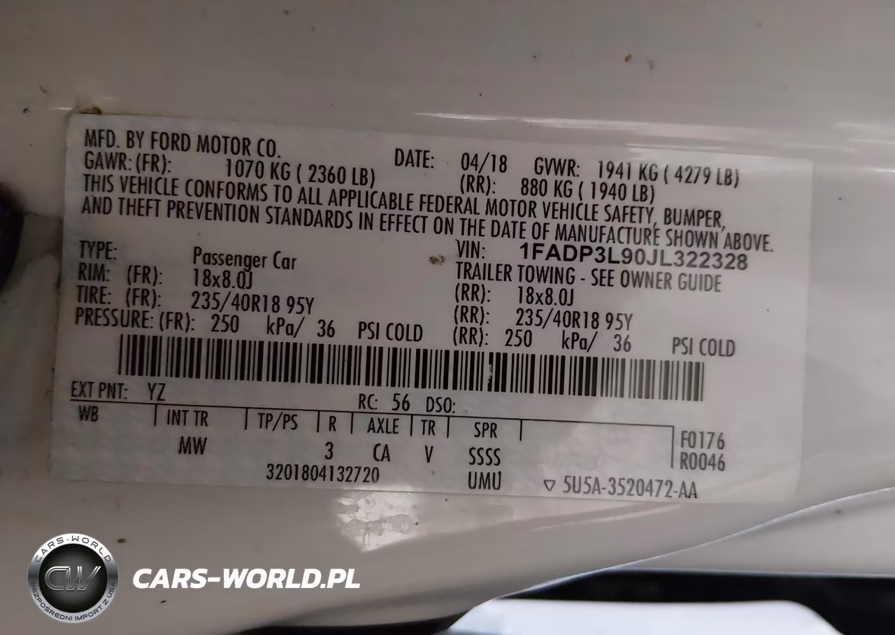 2018 Ford Focus St VIN:1FADP3L90JL322328 - 9