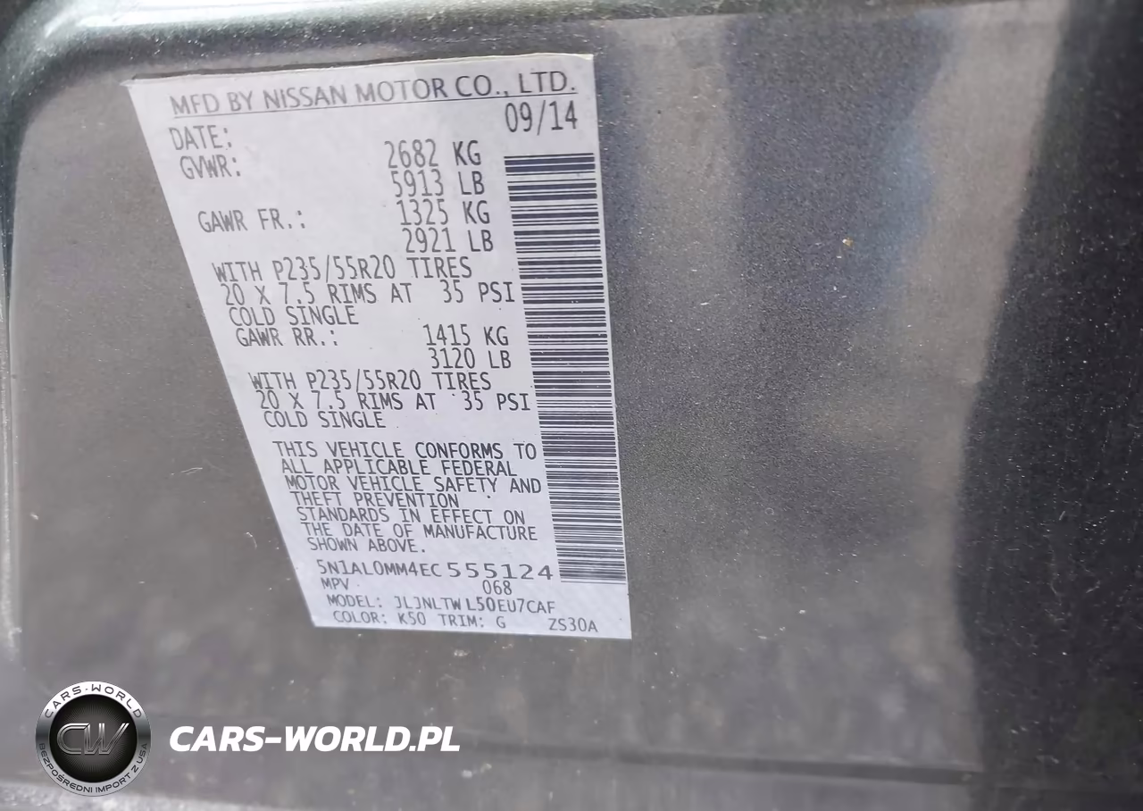 2014 Infiniti Qx60 VIN:5N1AL0MM4EC555124 - 9