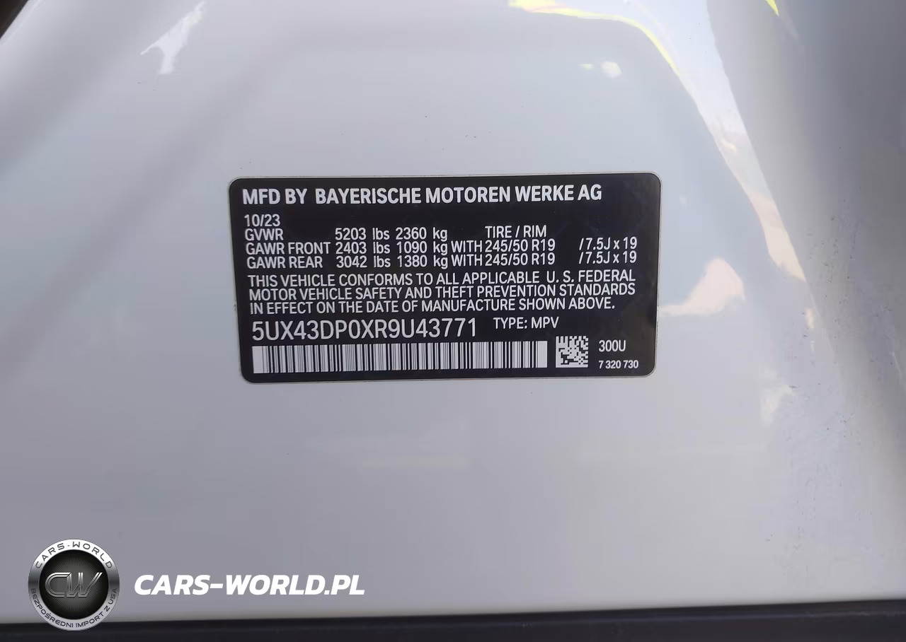 2024 BMW X3 Sdrive30I VIN:5UX43DP0XR9U43771 - 9