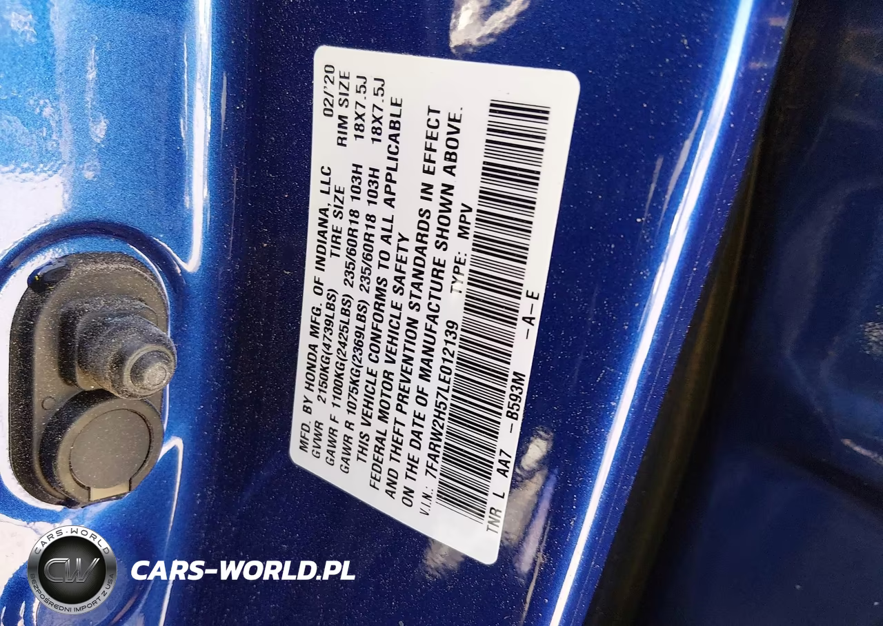 2020 Honda Cr-V Awd Ex VIN:7FARW2H57LE012139 - 9