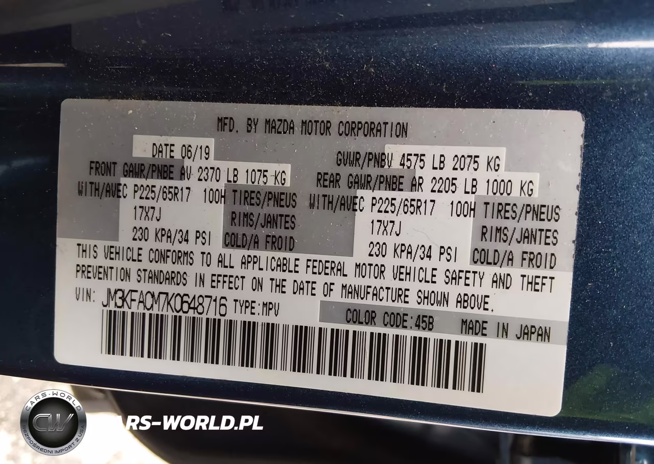 2019 Mazda Cx-5 Touring VIN:JM3KFACM7K0648716 - 9