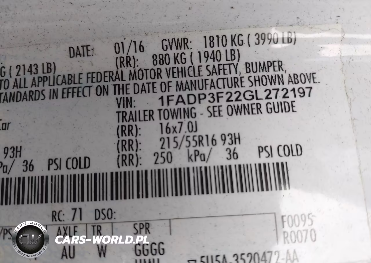 2016 Ford Focus Se VIN:1FADP3F22GL272197 - 9