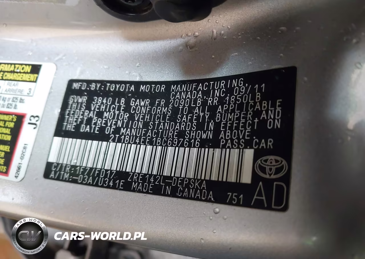 2011 Toyota Corolla S VIN:2T1BU4EE1BC697616 - 9