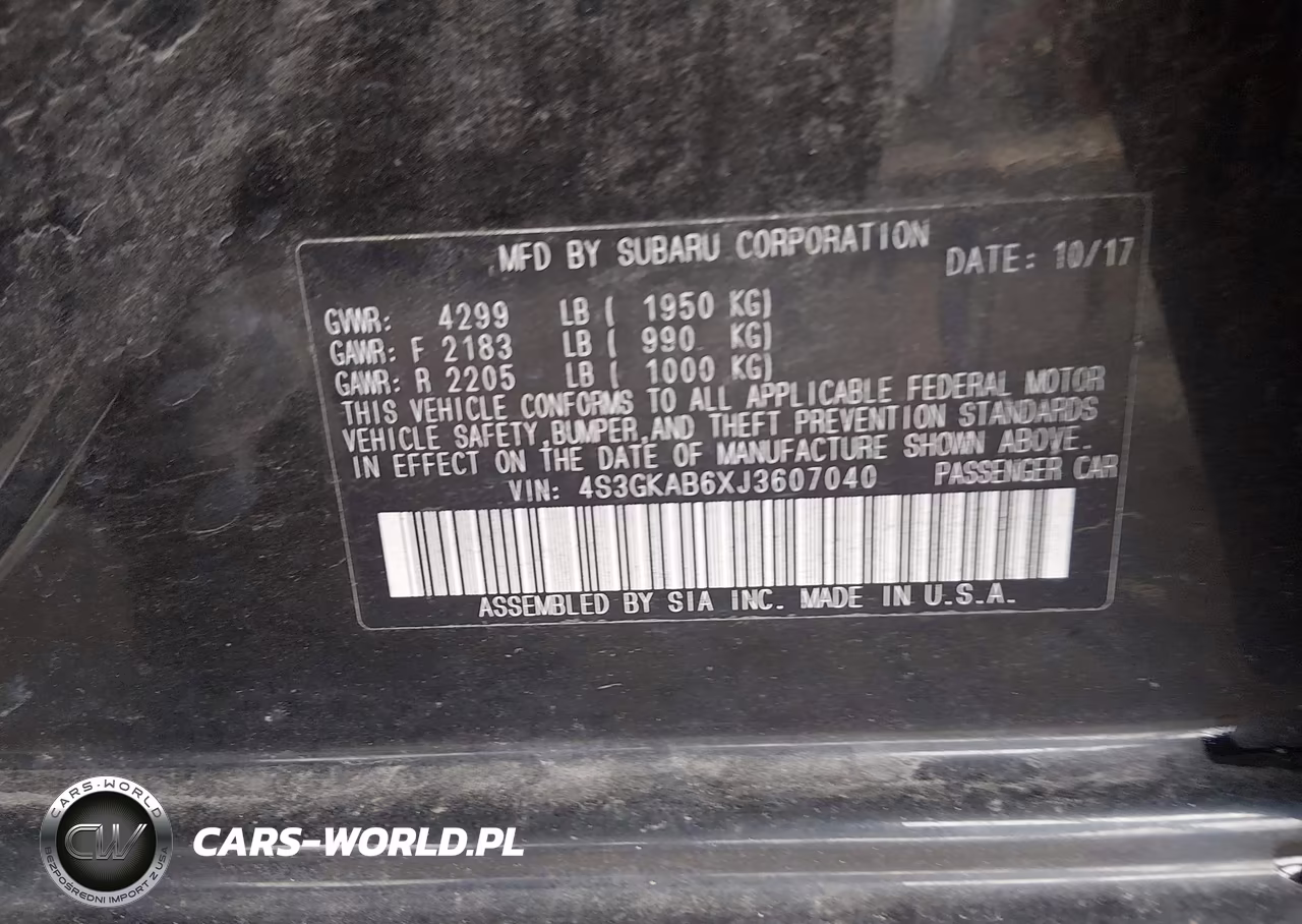 2018 Subaru Impreza 2.0I Premium VIN:4S3GKAB6XJ3607040 - 9
