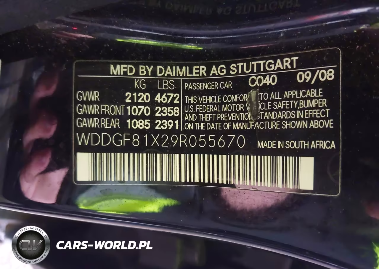 2009 Mercedes-Benz C 300 4Matic VIN:WDDGF81X29R055670 - 9