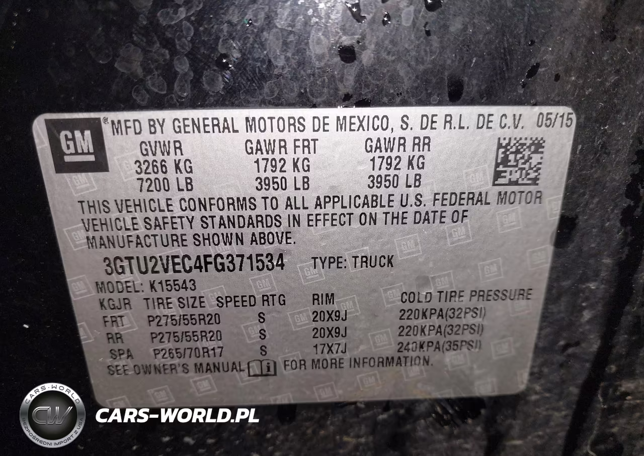 2015 GMC Sierra 1500 Slt VIN:3GTU2VEC4FG371534 - 9