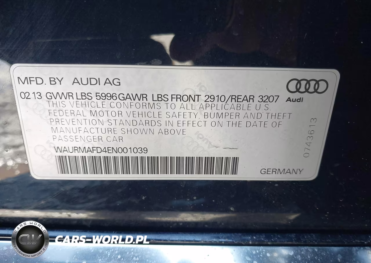 2014 Audi A8 L 3.0 Tdi VIN:WAURMAFD4EN001039 - 9