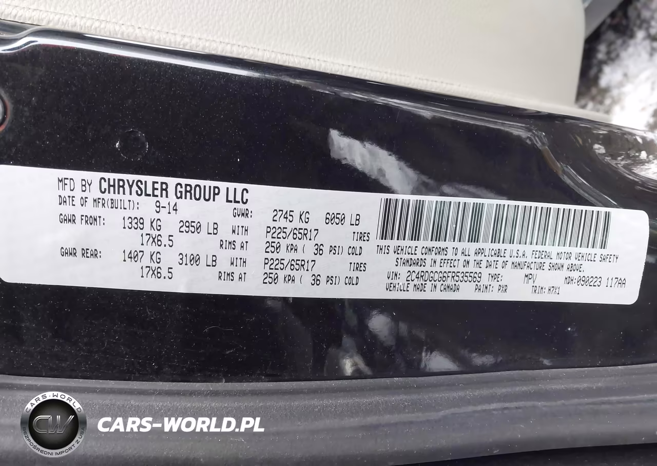 2015 Dodge Grand Caravan Sxt VIN:2C4RDGCG6FR535569 - 9