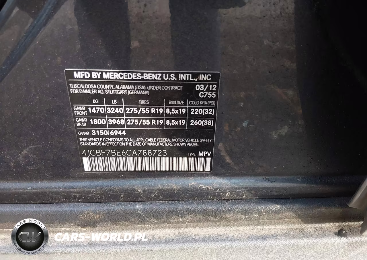2012 Mercedes-Benz Gl 450 4Matic VIN:4JGBF7BE6CA788723 - 9