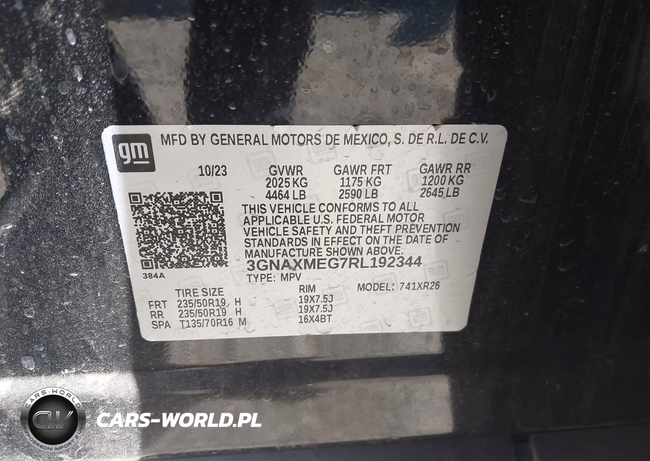 2024 Chevrolet Equinox Fwd Rs VIN:3GNAXMEG7RL192344 - 9