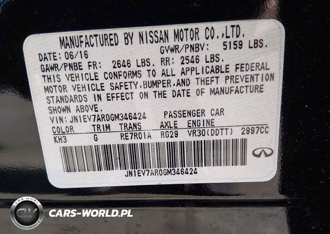 2016 Infiniti Q50 3.0T Premium VIN:JN1EV7AR0GM346424 - 9