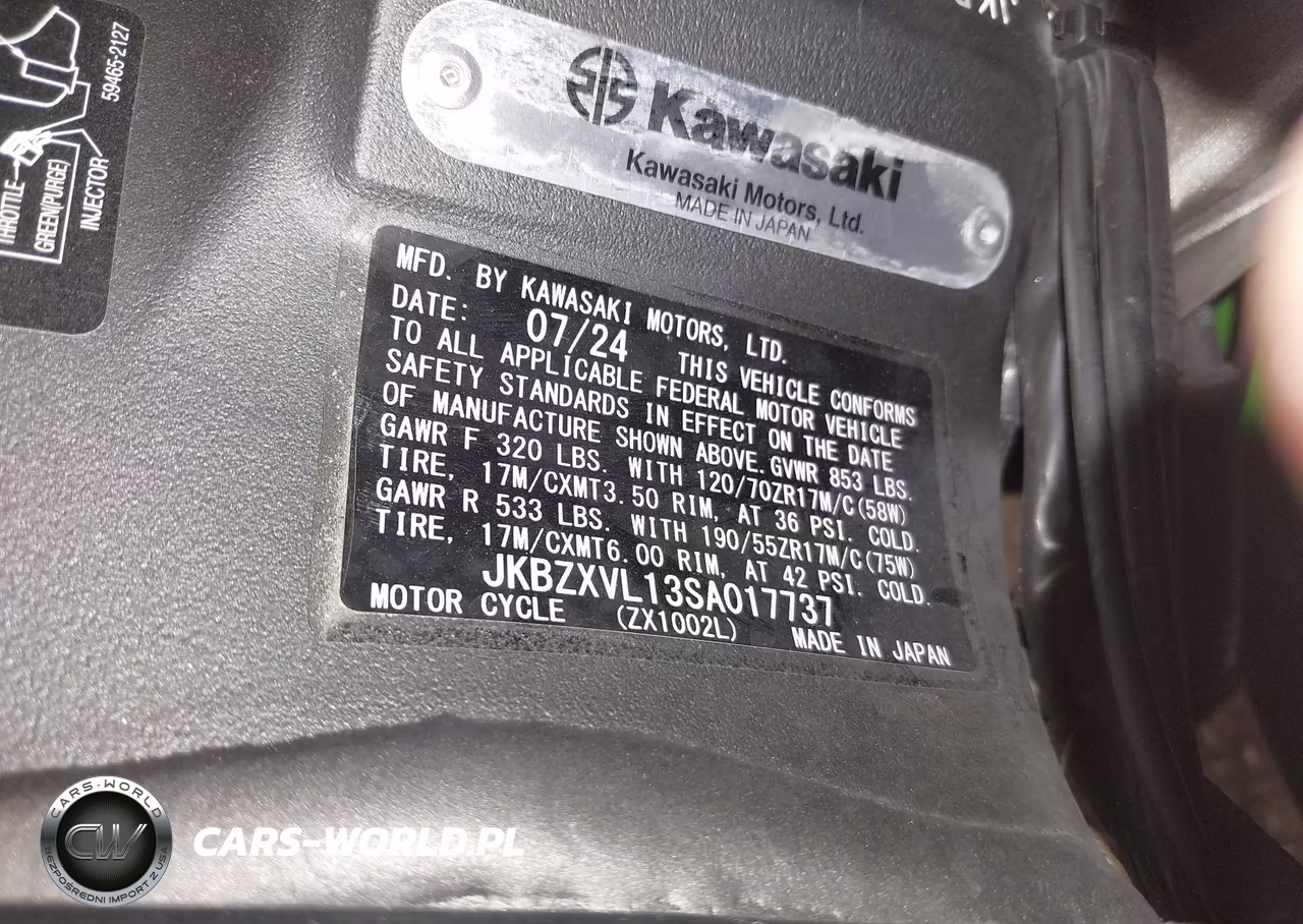 2025 Kawasaki Zx1002 L VIN:JKBZXVL13SA017737 - 10