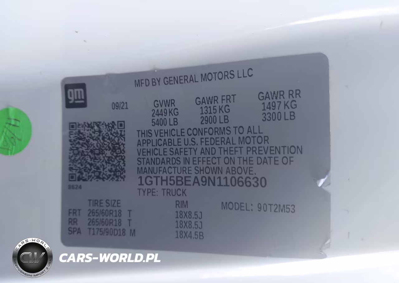 2022 GMC Canyon 2Wd Elevation Standard VIN:1GTH5BEA9N1106630 - 9