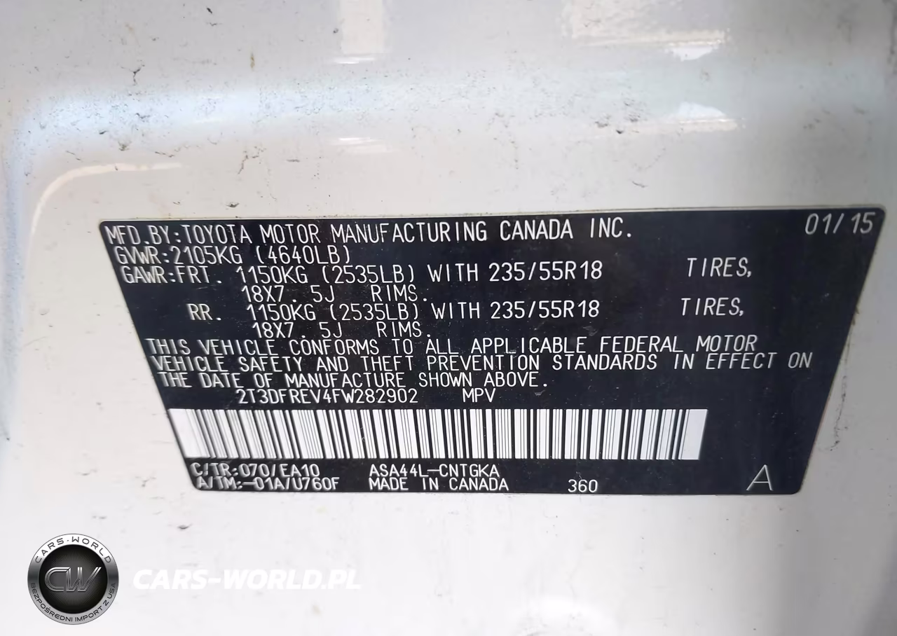 2015 Toyota Rav4 Limited VIN:2T3DFREV4FW282902 - 9