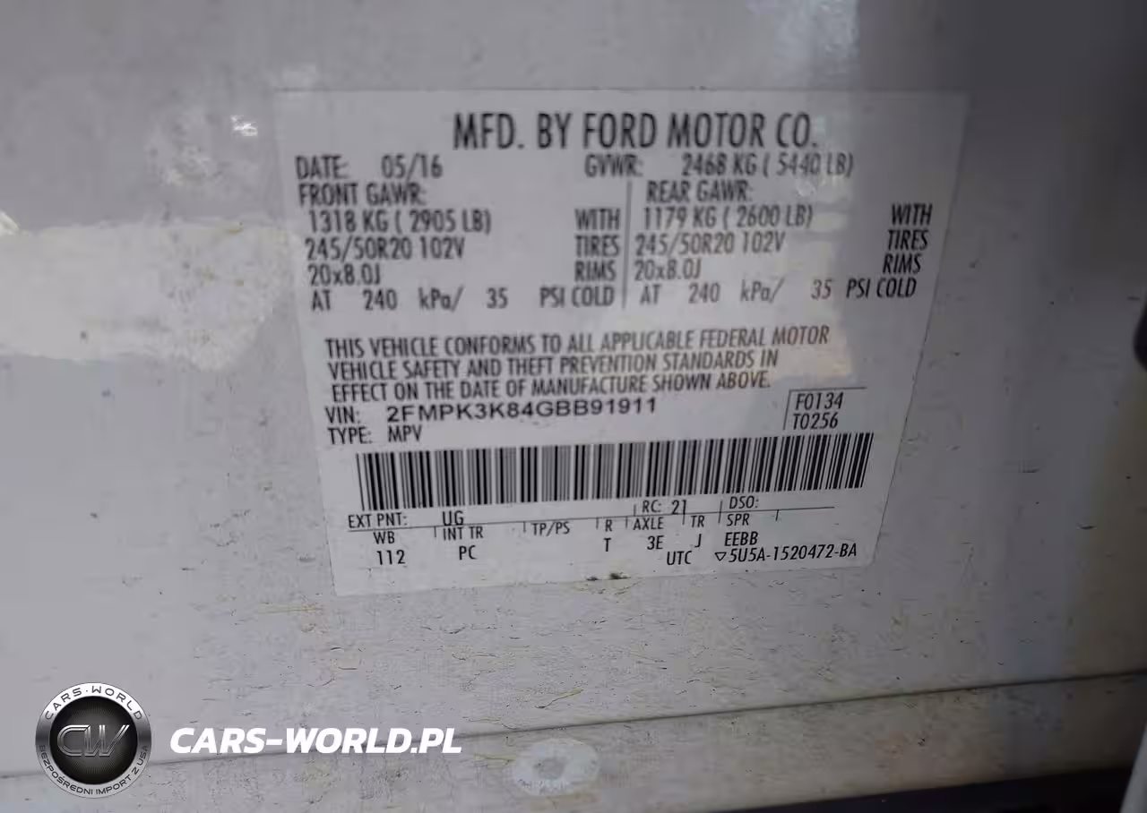 2016 Ford Edge Titanium VIN:2FMPK3K84GBB91911 - 9