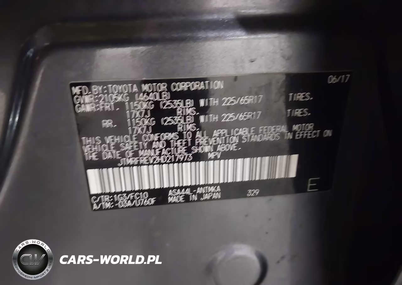 2017 Toyota Rav4 Xle VIN:JTMRFREV2HD217973 - 9