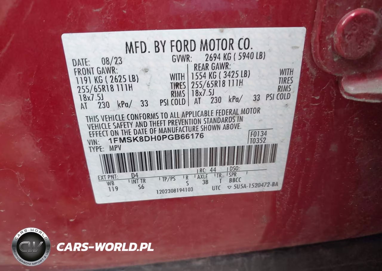 2023 Ford Explorer Xlt VIN:1FMSK8DH0PGB66176 - 9