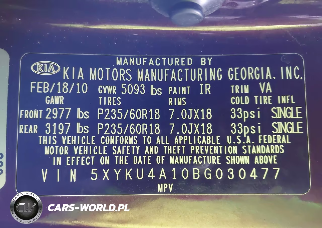 2011 Kia Sorento Ex VIN:5XYKU4A10BG030477 - 9