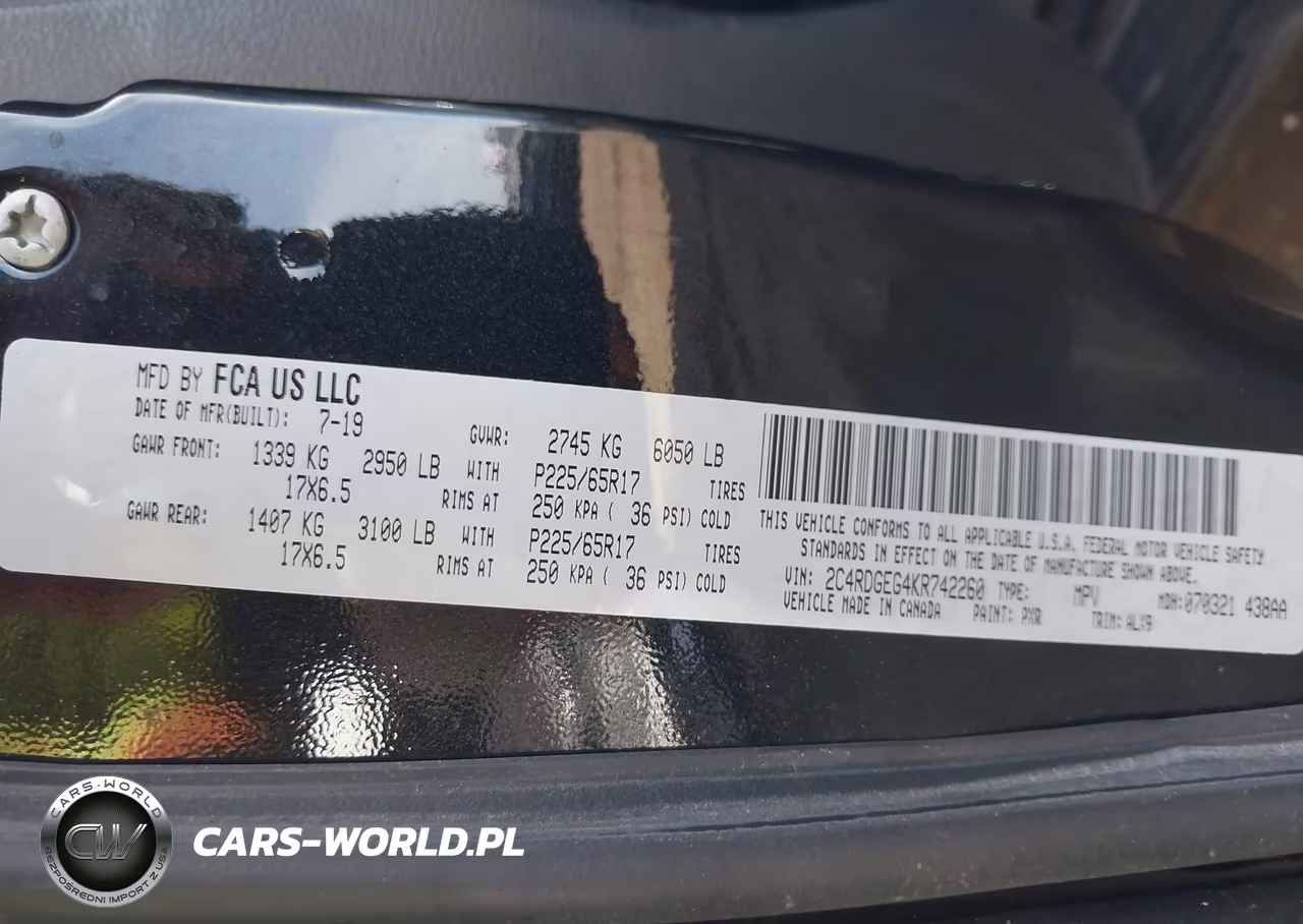 2019 Dodge Grand Caravan Gt VIN:2C4RDGEG4KR742260 - 9
