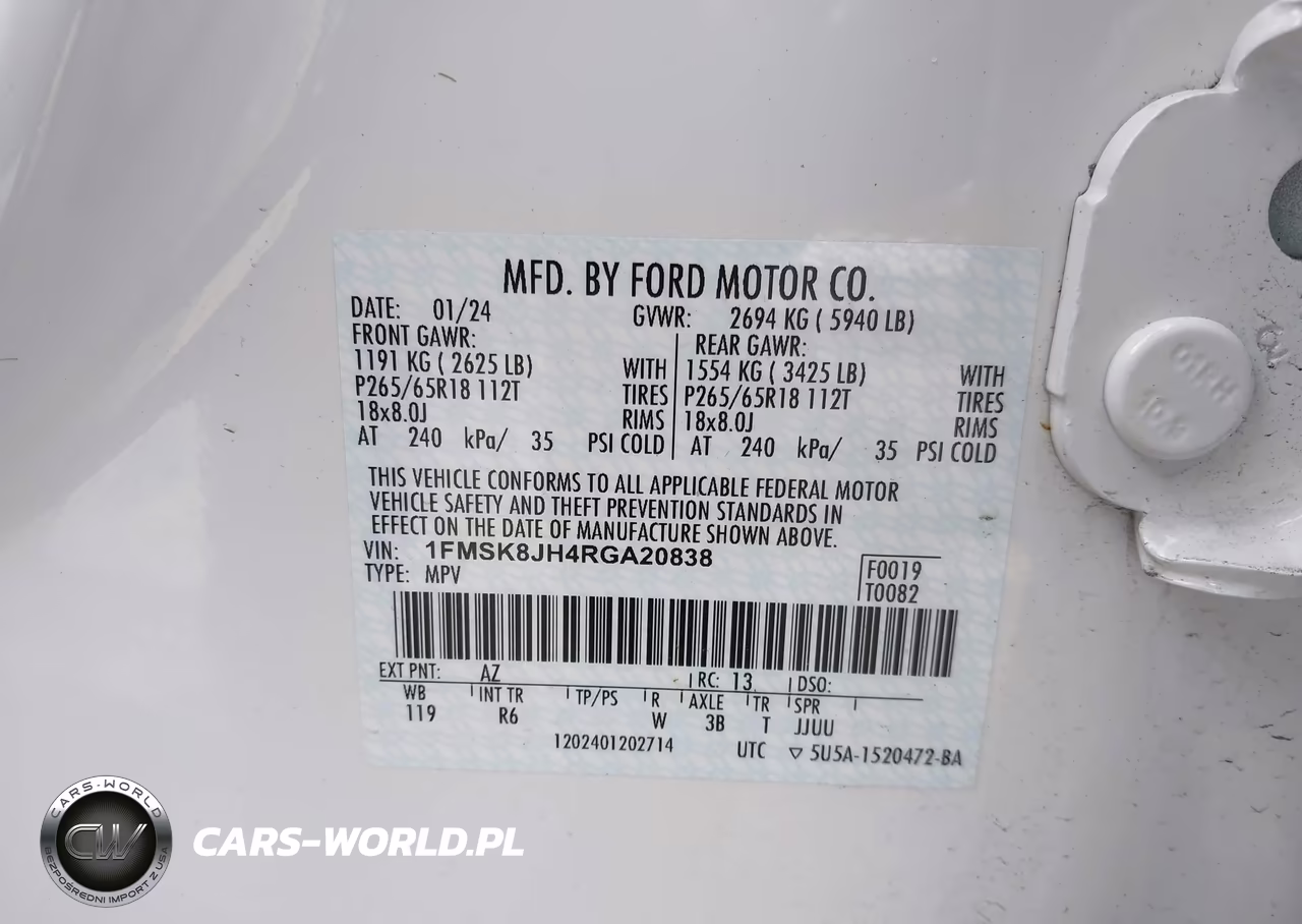 2024 Ford Explorer Timberline VIN:1FMSK8JH4RGA20838 - 9