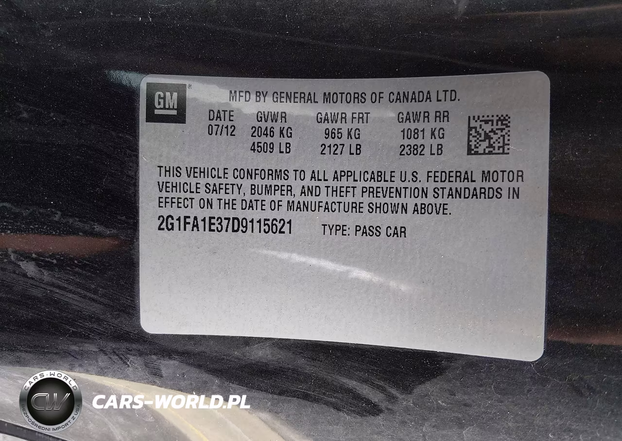 2013 Chevrolet Camaro 2Ls VIN:2G1FA1E37D9115621 - 9