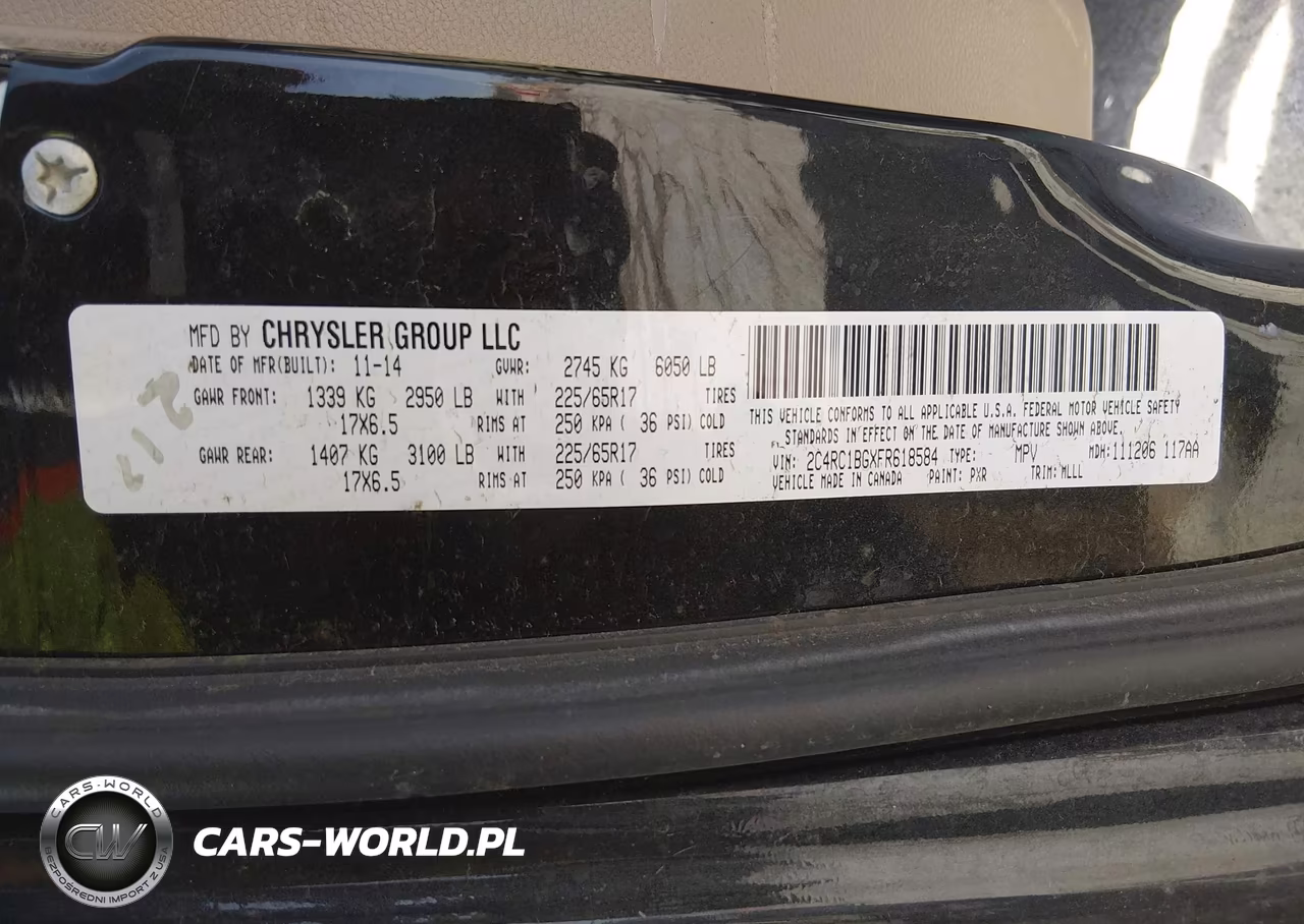 2015 Chrysler Town & Country Touring VIN:2C4RC1BGXFR618584 - 9