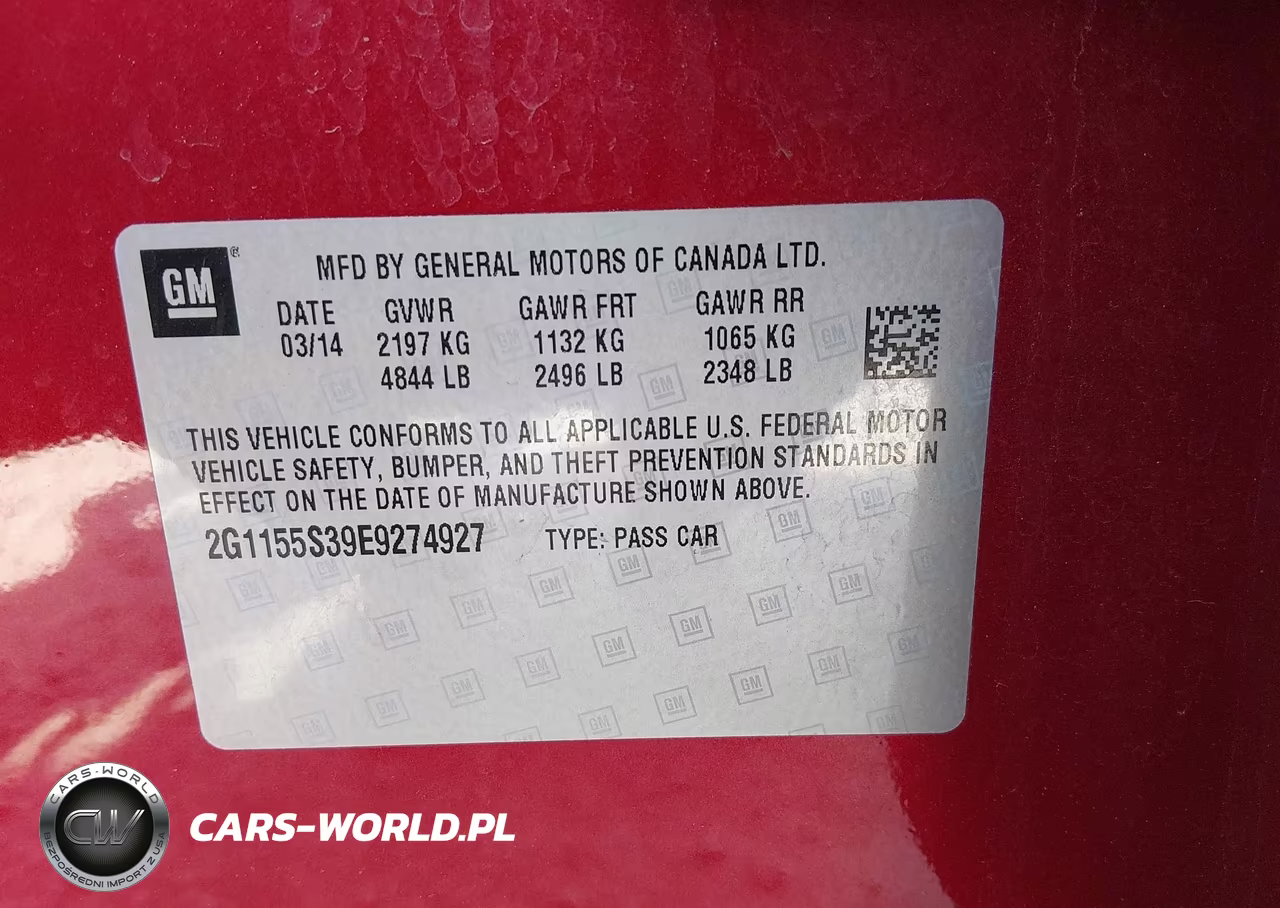 2014 Chevrolet Impala 2Lz VIN:2G1155S39E9274927 - 9