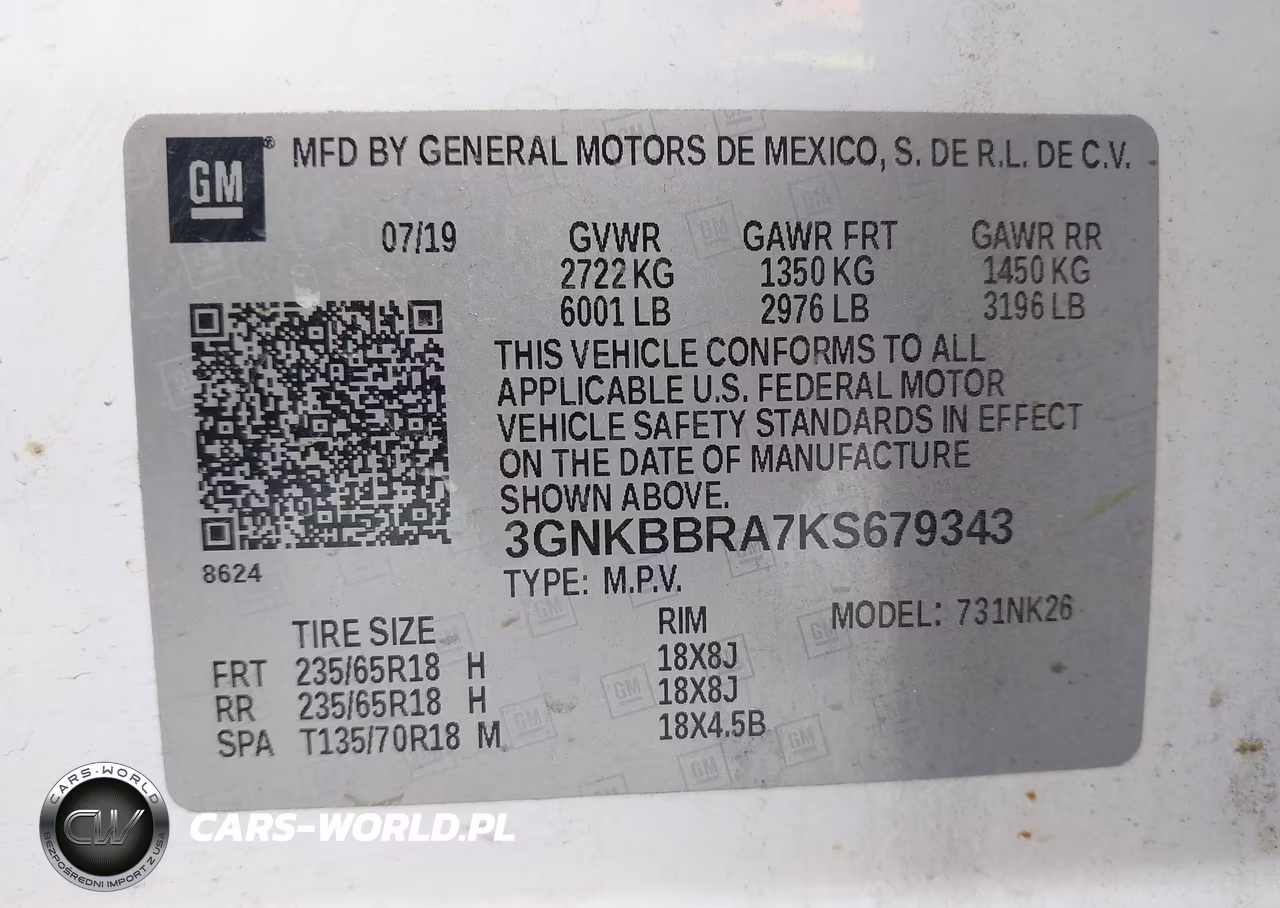 2019 Chevrolet Blazer VIN:3GNKBBRA7KS679343 - 9