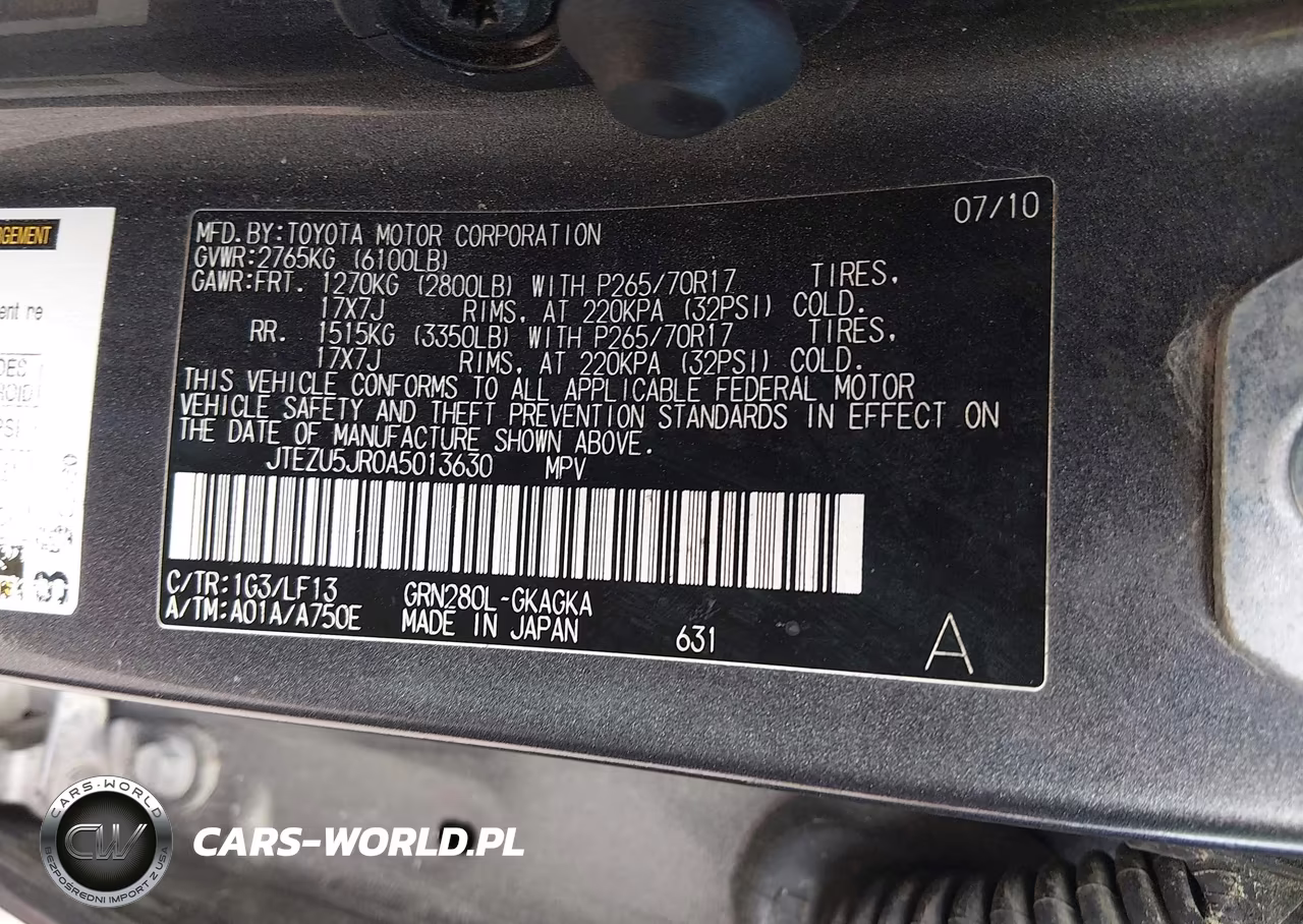 2010 Toyota 4Runner Sr5 V6 VIN:JTEZU5JR0A5013630 - 9