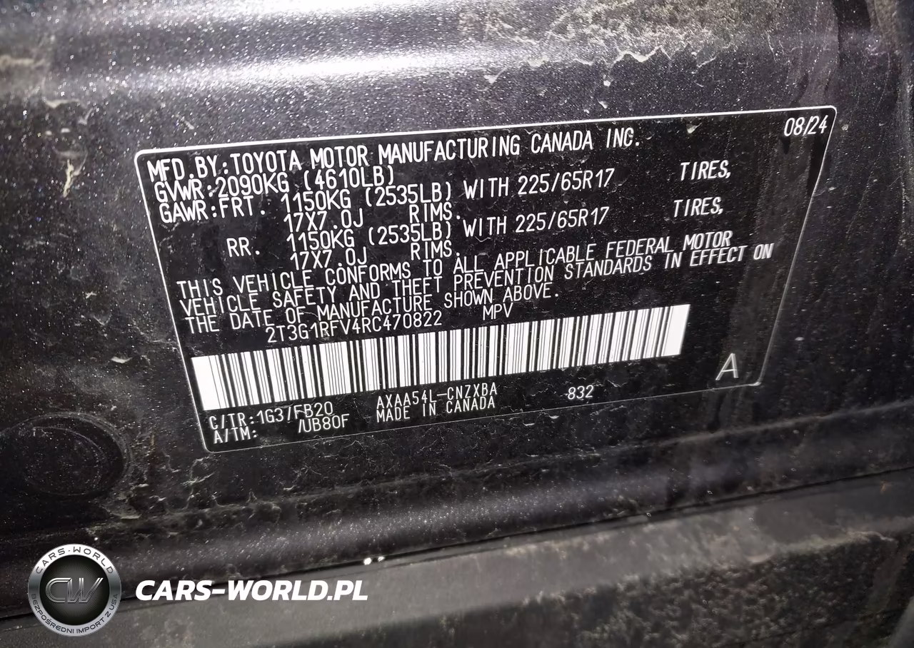 2024 Toyota Rav4 Le VIN:2T3G1RFV4RC470822 - 9
