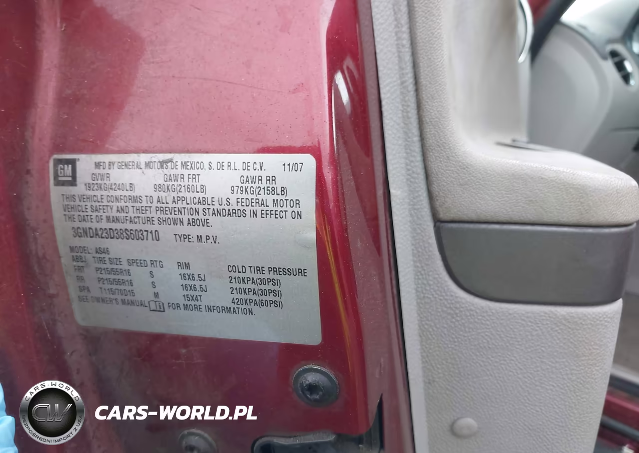 2008 Chevrolet Hhr Lt VIN:3GNDA23D38S603710 - 9